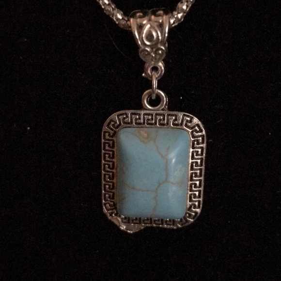 Turquoise Necklace and Earring Set - Picture 3 of 4